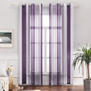 Cortinas Lilas Moradas y blancas