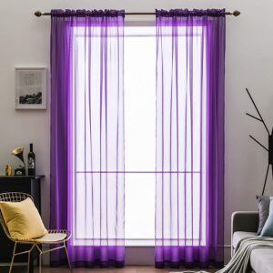 Cortinas violeta claro