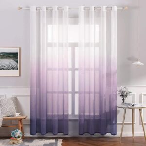 Cortinas lilas moradas degradado