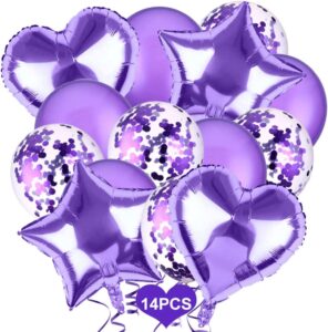 Globos de cumpleaños lilas